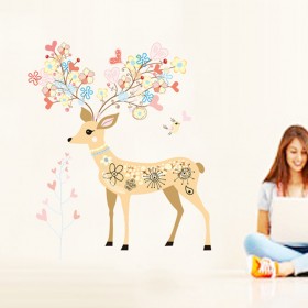 Colourful spotted deer wall sticker